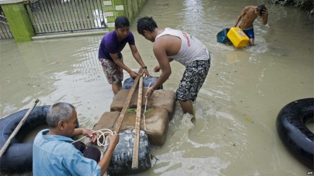 The government has declared four areas - Chin, Magway, Sagaing and Rakhine - as disaster zones